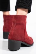 Bordó fordított bőr bokacsizma 3s7h871