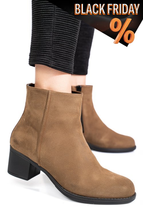 Bézs fordított bőr bokacsizma 3s7h871