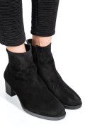 Fekete fordított bőr bokacsizma 3s7h871