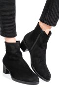Fekete fordított bőr bokacsizma 3s7h871