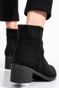 Fekete fordított bőr bokacsizma 3s7h871