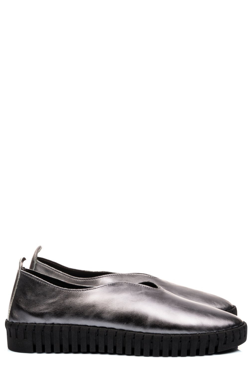 Szürke természetes bőr női lapos cipők 8s7h245449