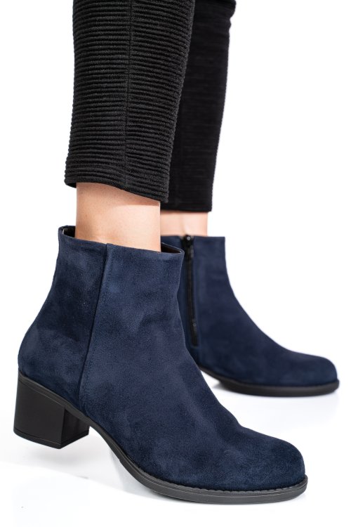Kék fordított bőr bokacsizma 3s7h871