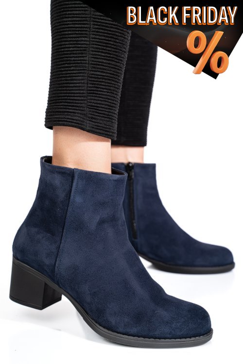 Kék fordított bőr bokacsizma 3s7h871