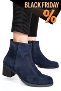 Kék fordított bőr bokacsizma 3s7h871