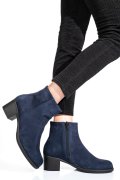 Kék fordított bőr bokacsizma 3s7h871