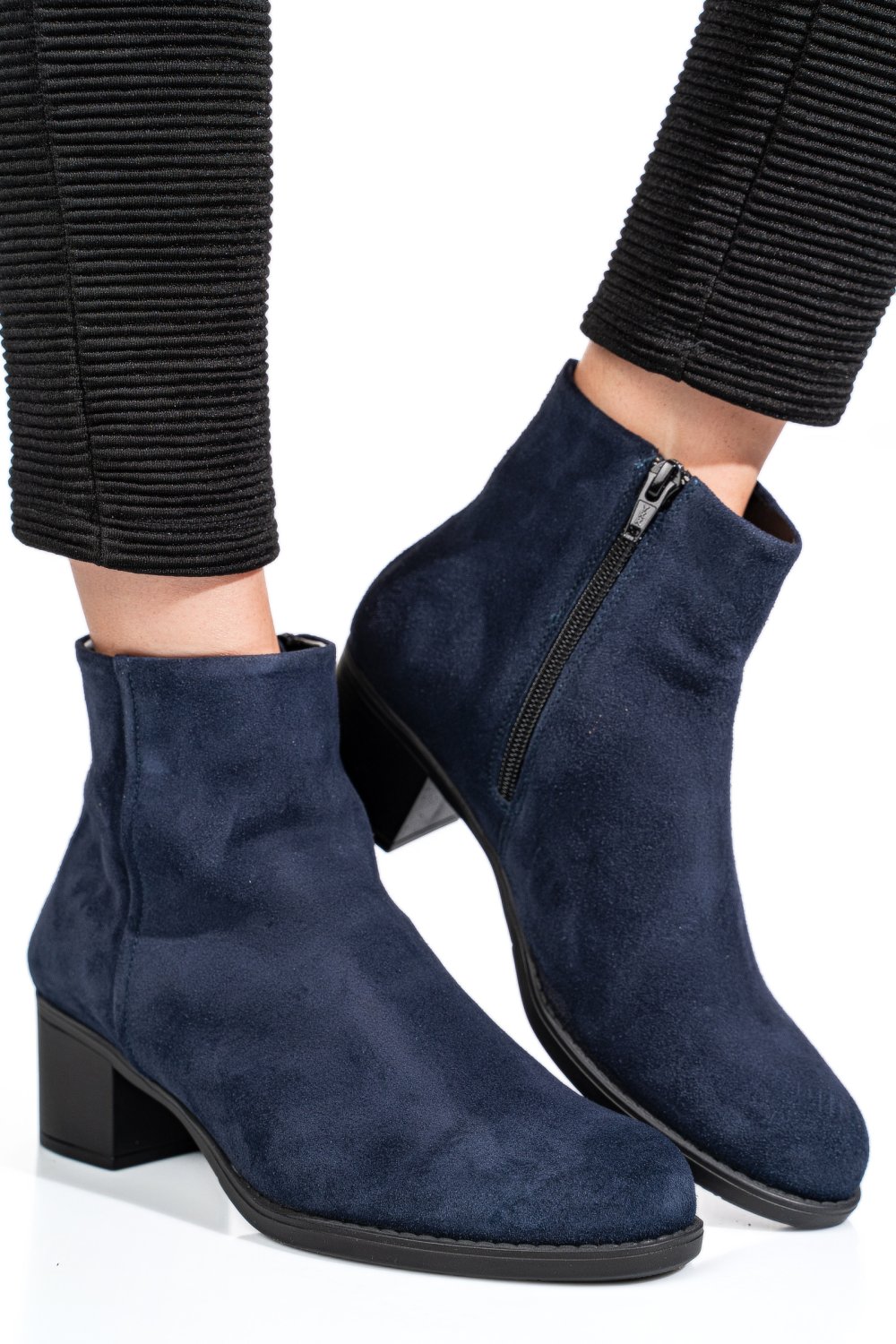 Kék fordított bőr bokacsizma 3s7h871