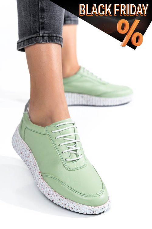 Zöld természetes bőr sport cipők 2s7h31688np