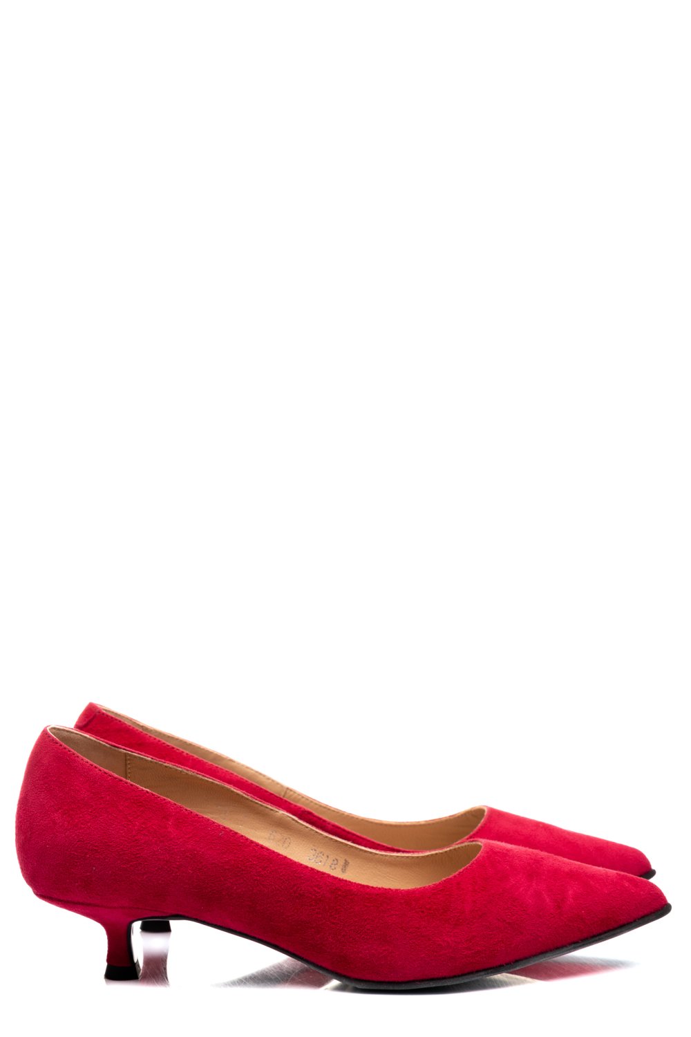 Piros fordított bőr magassarkú cipők 3s7h618