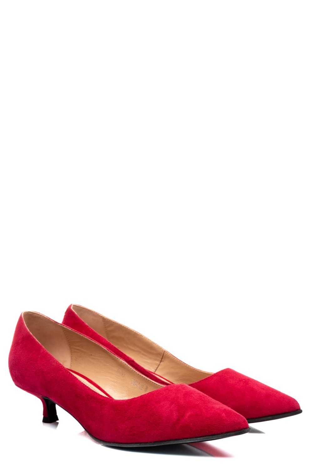 Piros fordított bőr magassarkú cipők 3s7h618