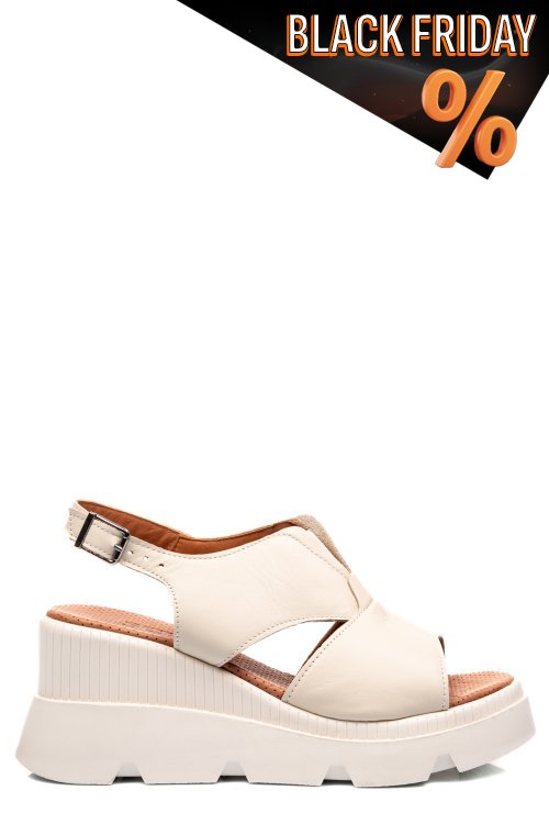 Bézs természetes bőr szandál ys7h14