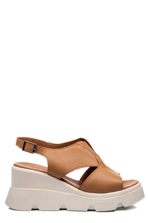 Barna természetes bőr szandál ys7h14