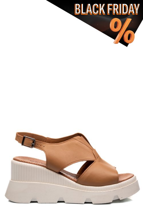 Barna természetes bőr szandál ys7h14