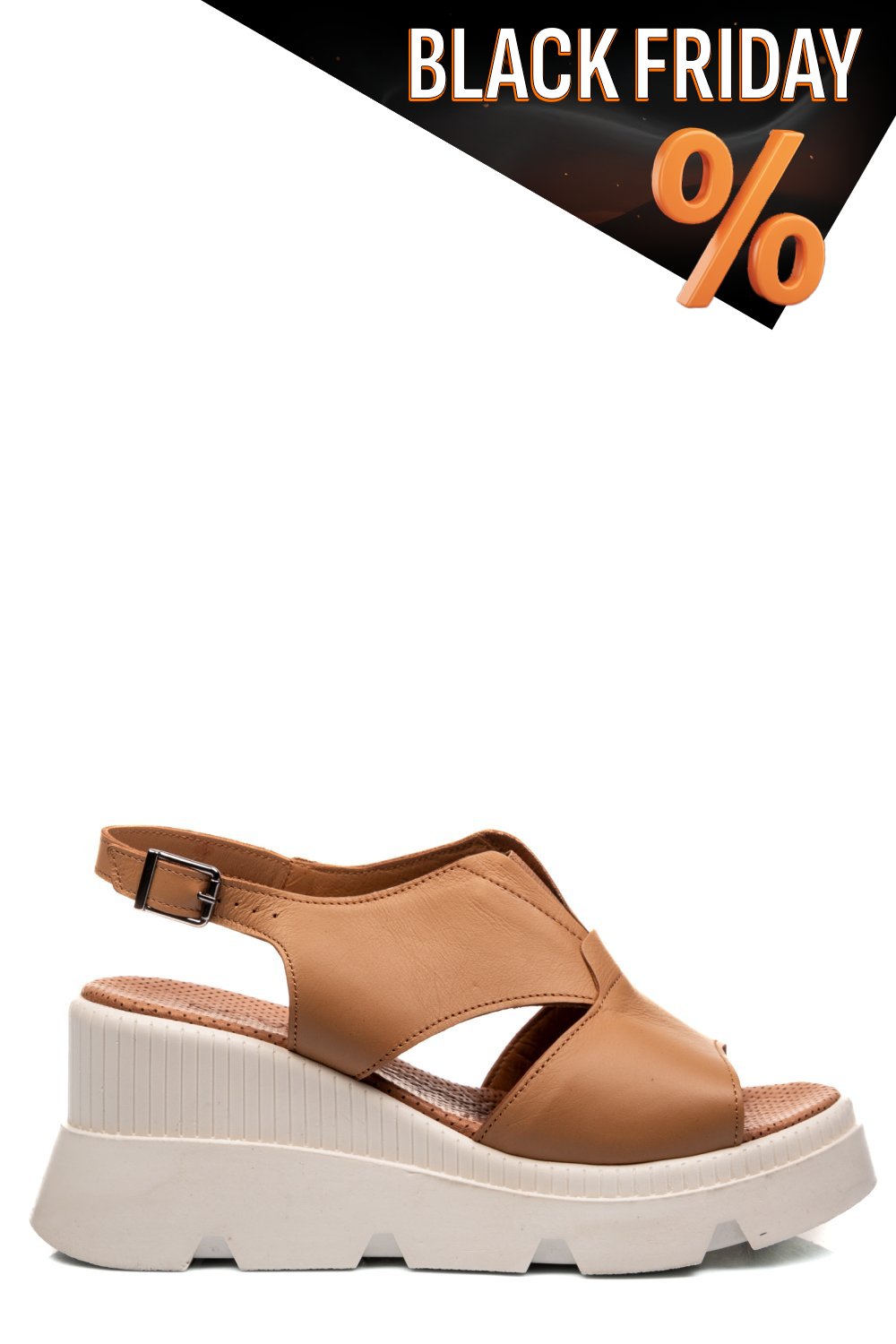 Barna természetes bőr szandál ys7h14