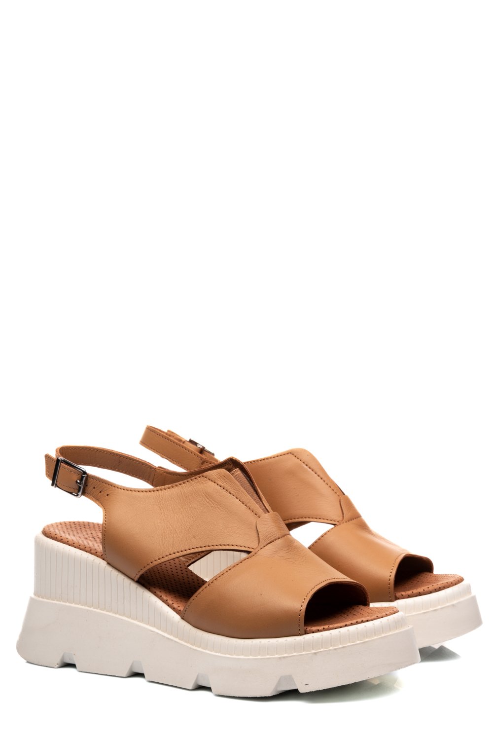 Barna természetes bőr szandál ys7h14