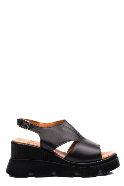 Fekete természetes bőr szandál ys7h14