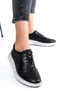 Fekete természetes bőr sport cipők 2s7h31688np