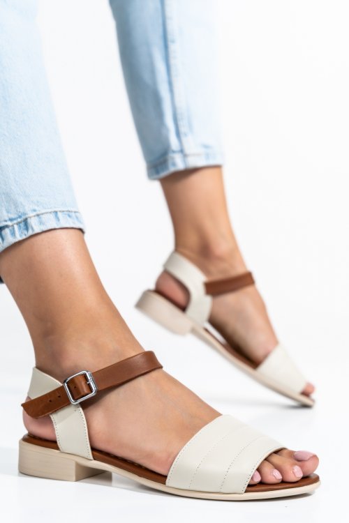 Bézs természetes bőr szandál 5s7h50