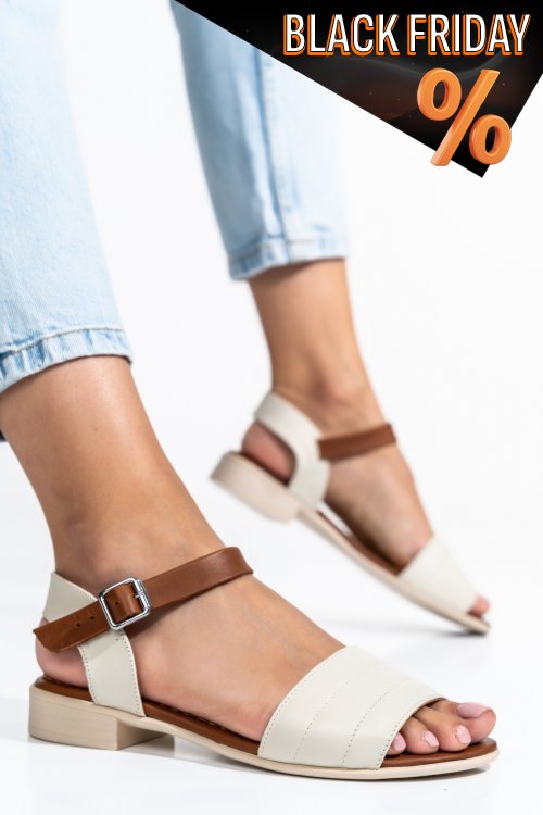 Bézs természetes bőr szandál 5s7h50