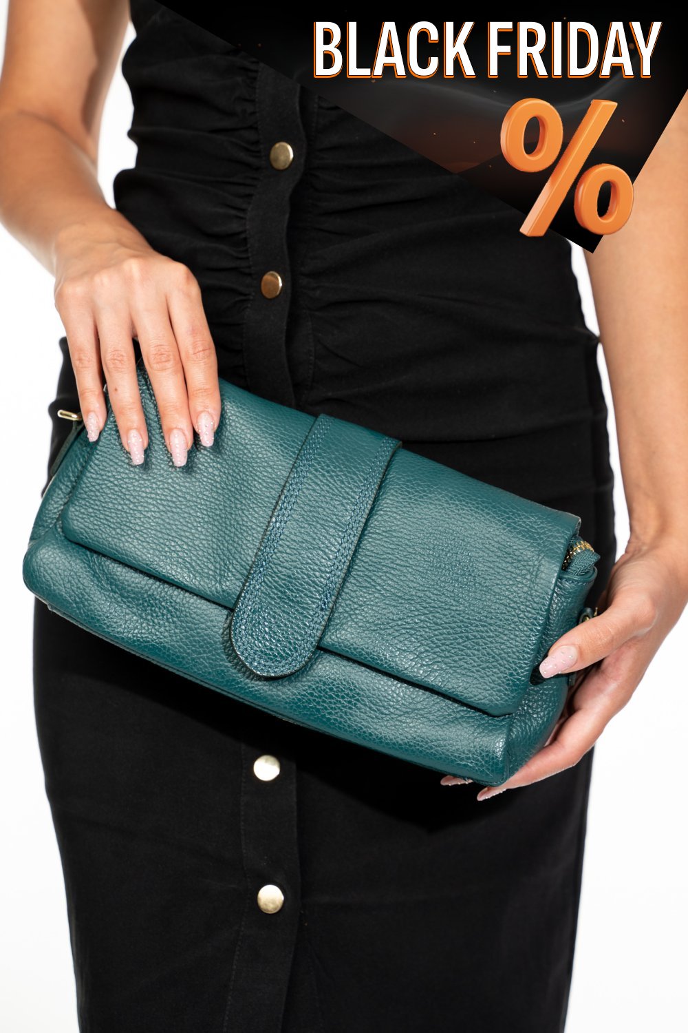 Zöld természetes bőr táskák 7s7h122-02323