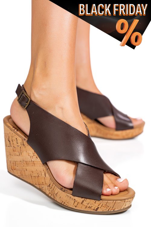 Barna természetes bőr szandál ts7hp01c65