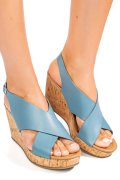 Kék természetes bőr szandál ts7hp01c425