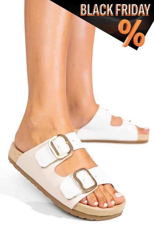 Fehér természetes bőr szandál es7h2051