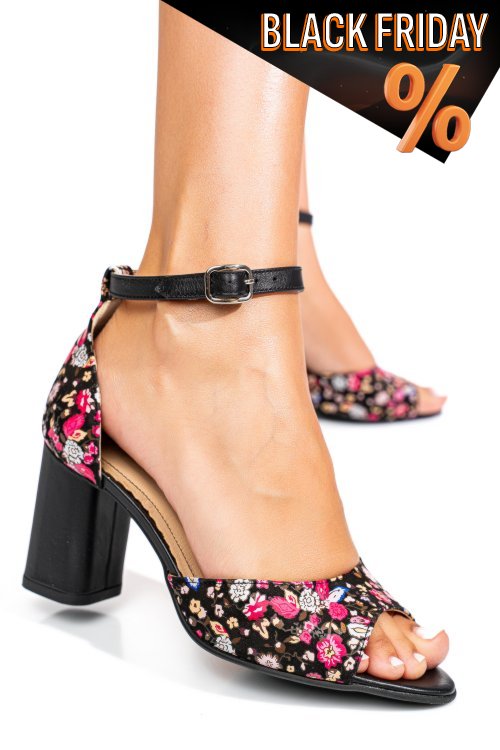 Fekete természetes bőr szandál 5s7h925