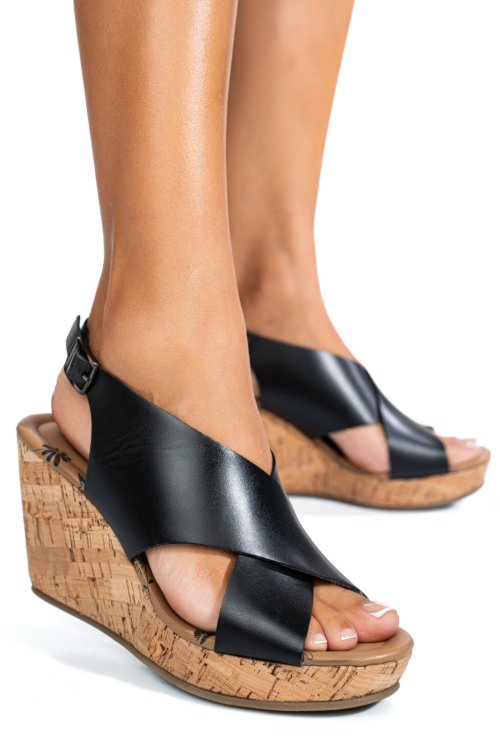 Fekete természetes bőr szandál ts7hp01c10