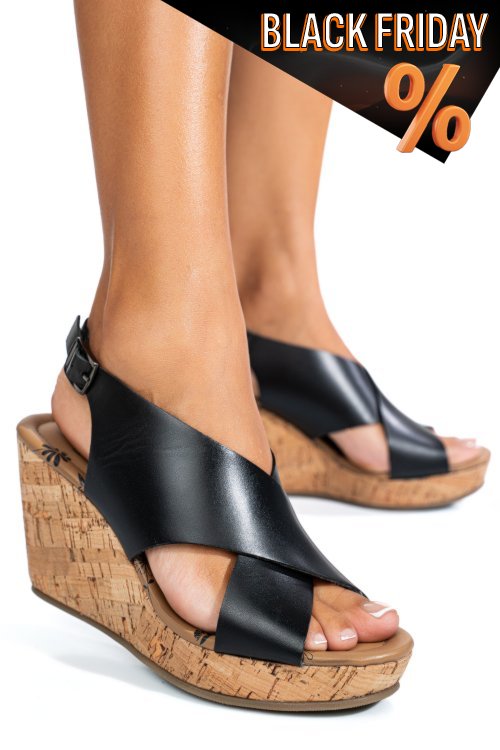 Fekete természetes bőr szandál ts7hp01c10