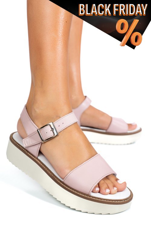 Rózsaszín természetes bőr szandál 6s7h603661