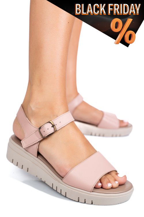 Rózsaszín természetes bőr szandál 6s7h703661