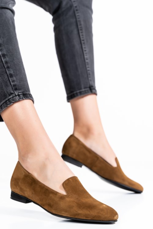 Barna fordított bőr alkalmi cipők 4s7h65