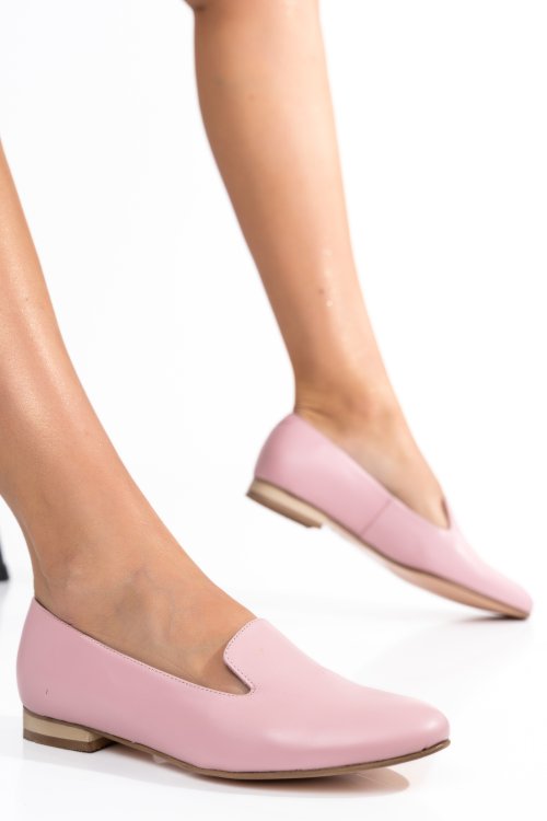 Rózsaszín természetes bőr balett cipők 4s7h65