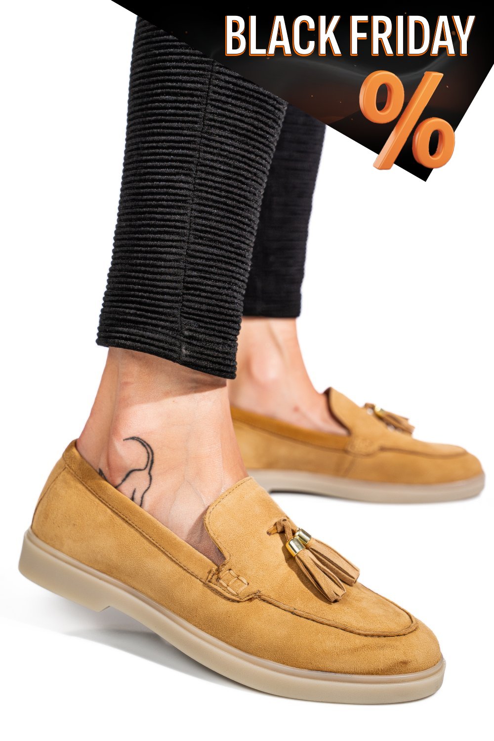 Barna fordított bőr női lapos cipők es7hm-8854