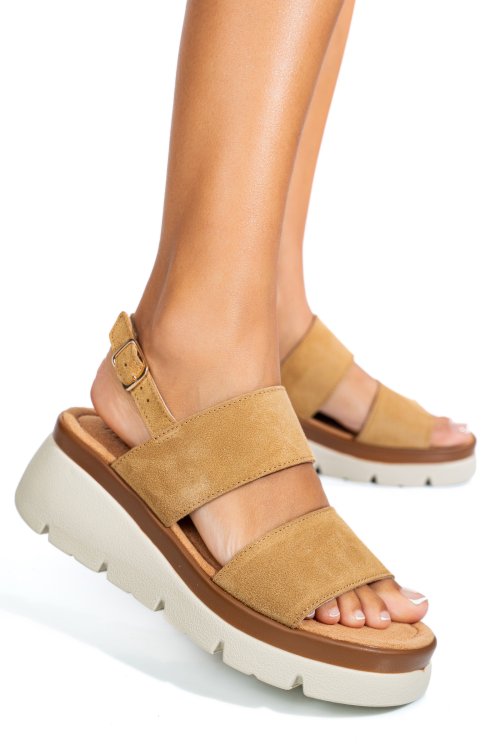 Barna természetes bőr szandál 1s7h8362