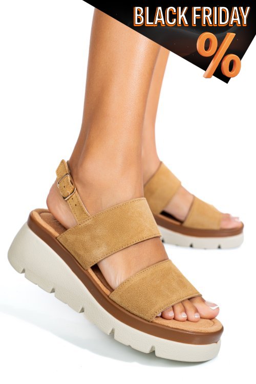 Barna természetes bőr szandál 1s7h8362