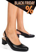 Fekete természetes bőr magassarkú cipők 1s7h441b