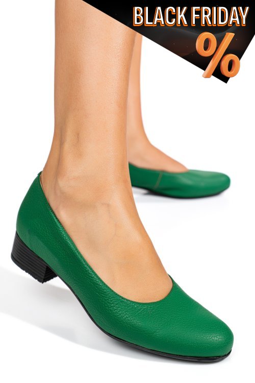 Zöld természetes bőr magassarkú cipők 2s7h040