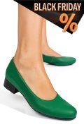 Zöld természetes bőr magassarkú cipők 2s7h040