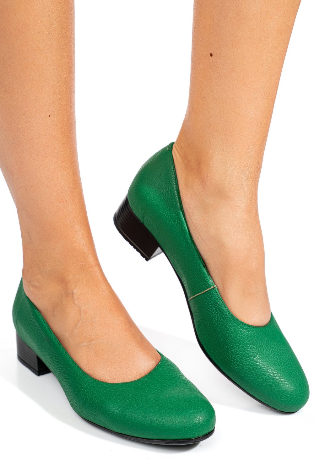 Zöld természetes bőr magassarkú cipők 2s7h040