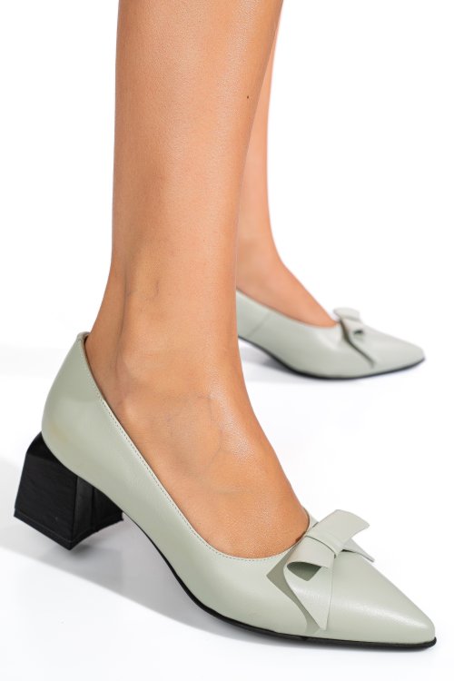 Türkiz természetes bőr magassarkú cipők 5s7h463