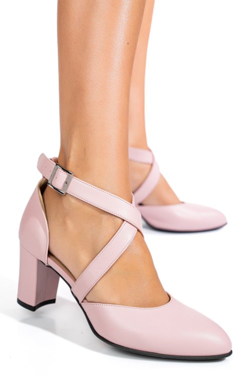 Piros természetes bőr magassarkú cipők 5s7h762