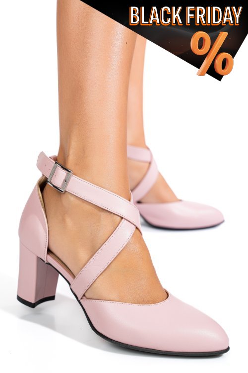 Piros természetes bőr magassarkú cipők 5s7h762