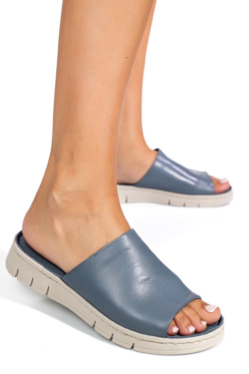 Kék természetes bőr papucs 1s7h154304