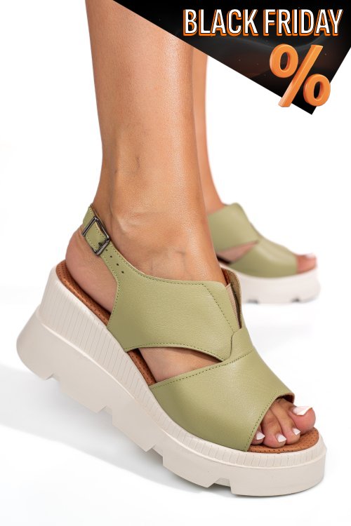 Fehér természetes bőr szandál ys7h14