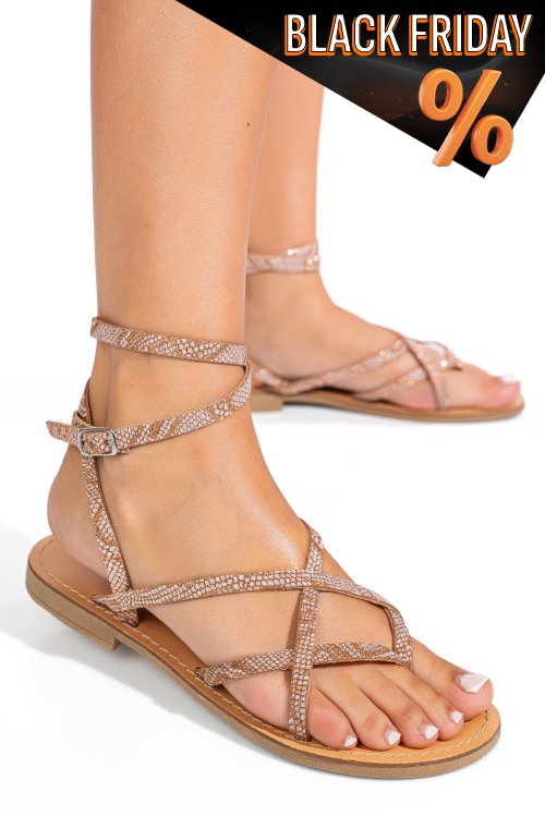 Rózsaszín természetes bőr szandál rs7hos637