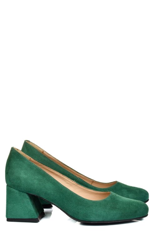 Zöld fordított bőr magassarkú cipők 5s7h003