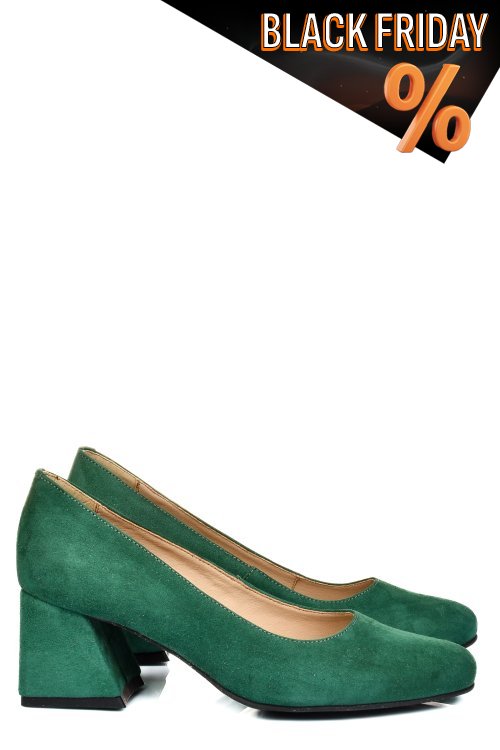 Zöld fordított bőr magassarkú cipők 5s7h003