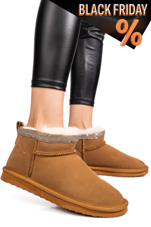 Barna természetes bőr csizma 0s7h957